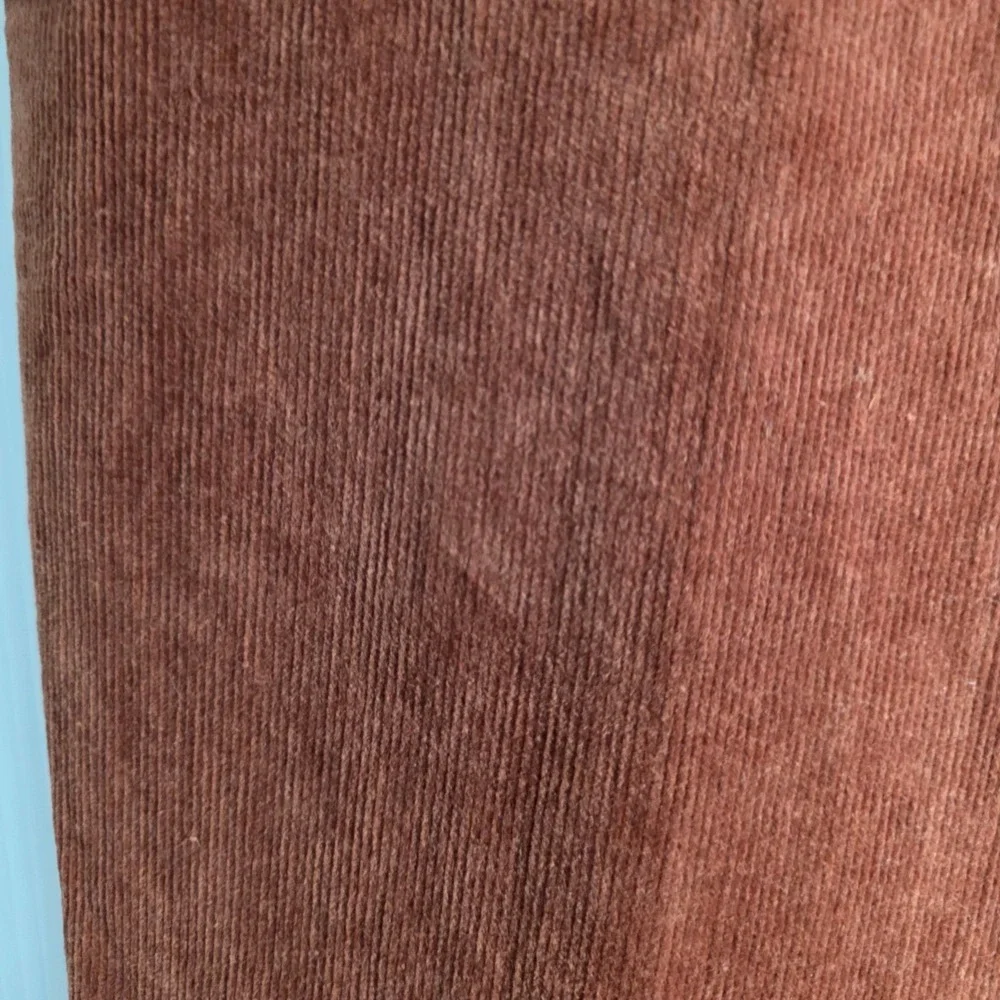 Sag Harbor Sport Rust Brown Corduroy Pants Womens 18 High Rise Straight Wide Leg